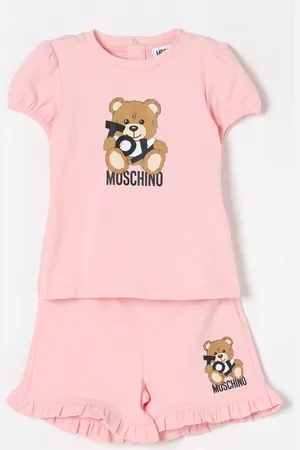 Moschino Coordinato in cotone con stampa Teddy Toy