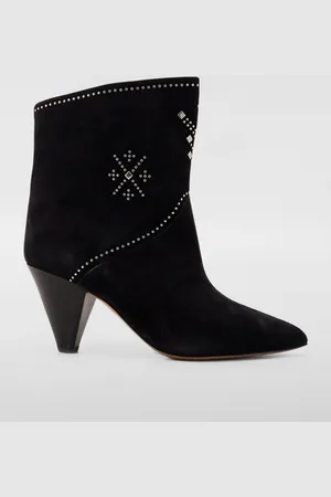 Isabel Marant Stivaletto Loline in camoscio con borchie applicate