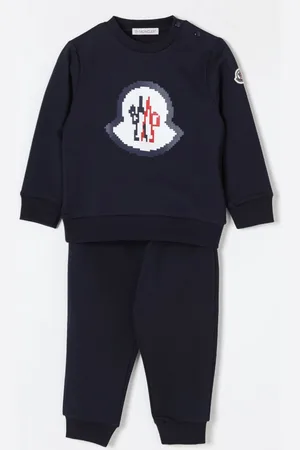 Moncler Coordinato in cotone con maxi logo