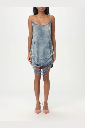 Diesel Abito mini in denim distressed