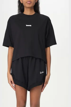 DISCLAIMER T-shirt crop con maxi logo