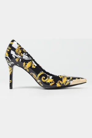 VERSACE Décolleté Baroque in vernice stampata