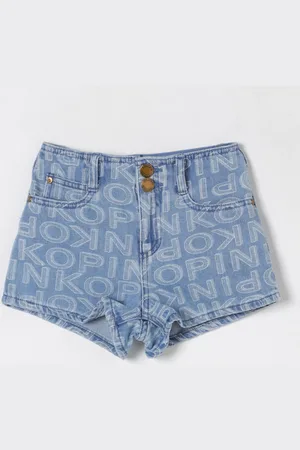 Pinko Pantaloncino di jeans con logo all-over