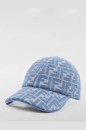 Fendi Cappello FF in denim di cotone jacquard