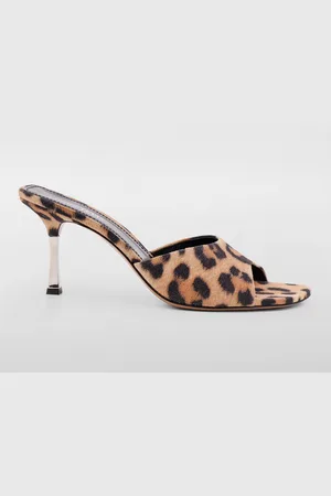PARIS TEXAS Mules Lorena in camoscio stampa animalier