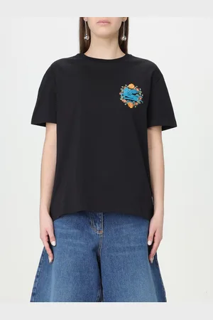 Etro T-shirt in cotone con logo ricamato