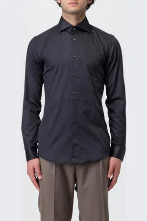 HUGO BOSS Camicia in satin di cotone