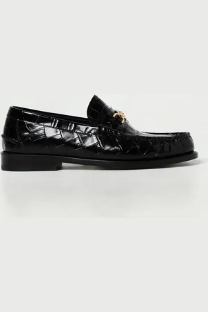 VERSACE Mocassino Medusa in pelle stampa cocco