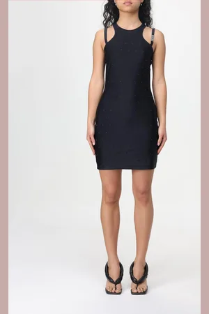 VERSACE Abito in lycra con strass all over