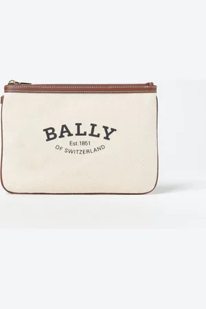 Bally Clutch Certhe in canvas e pelle