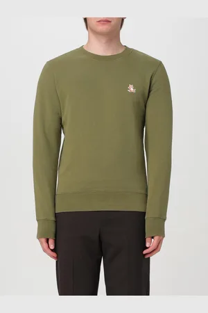 Maison Kitsuné Felpa in cotone con logo applicato