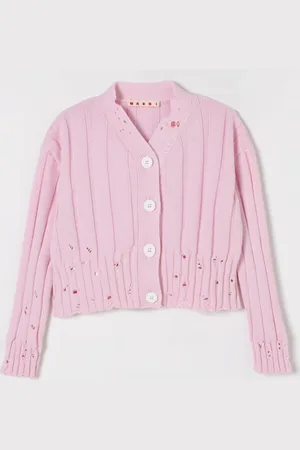 Marni Cardigan in cotone a coste con rotture