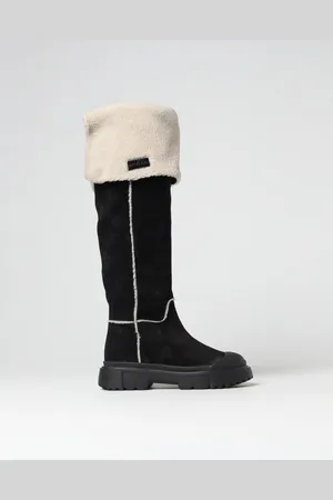 Hogan Stivale in suede e shearling
