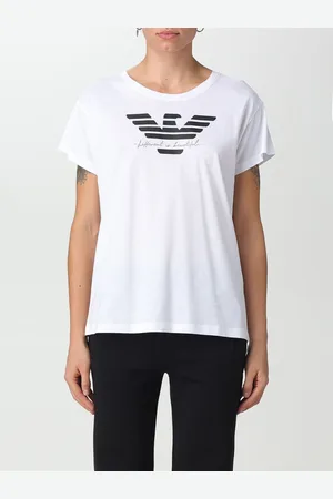 Emporio Armani T-shirt in cotone con logo a contrasto
