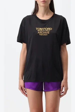 Tom Ford T-shirt in seta con stampa logo