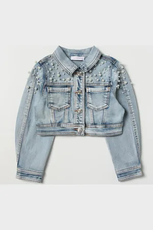 MONNALISA Giacca di jeans con perle