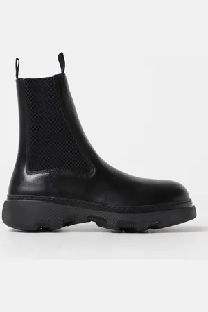 Burberry Stivaletto in pelle e tessuto