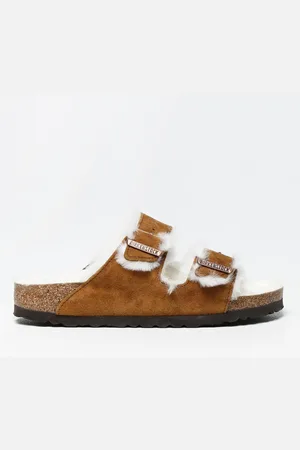 Birkenstock Sandalo Arizona in suede e shearling