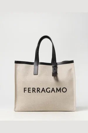 Salvatore Ferragamo Borsa in canvas e pelle
