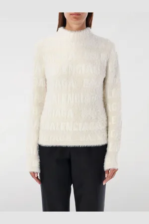 Balenciaga Pullover in misto lana con logo jacquard