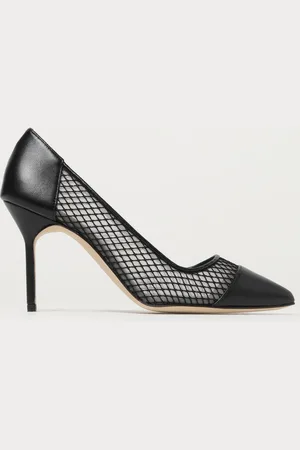Manolo Blahnik Décolleté Capcourme in nappa e nylon a rete