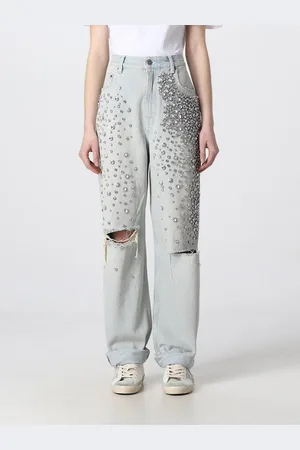 Golden Goose Jeans in denim con strass