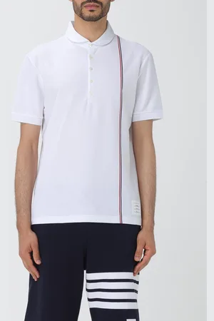 Thom Browne Polo in cotone con Flag logo
