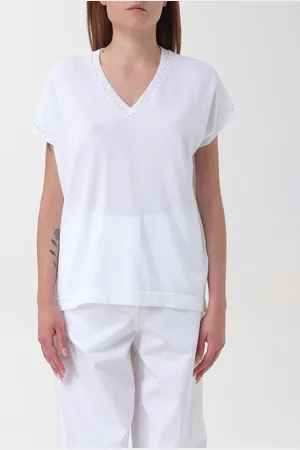 Fabiana Filippi T-shirt a v con monile