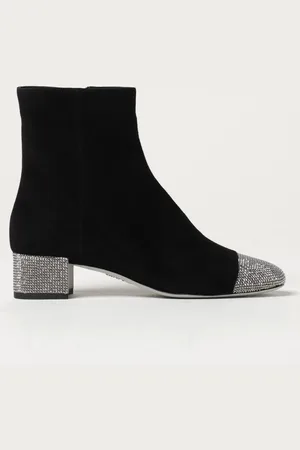 RENE CAOVILLA Stivaletto René Caovilla in suede e cristalli