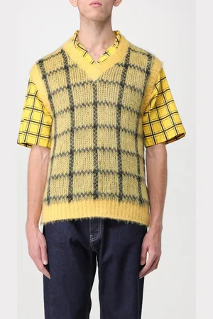 Marni Gilet misto mohair con motivo check