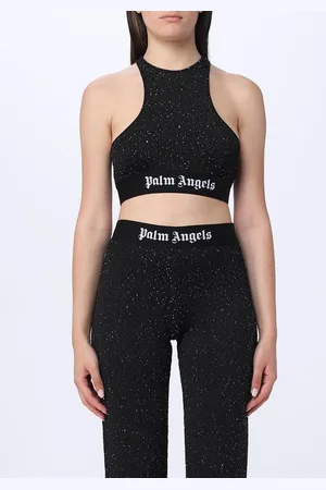 Palm Angels Top in tessuto stretch con paillettes
