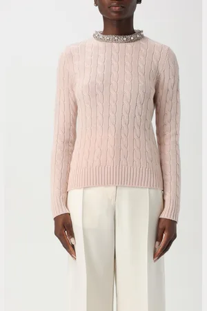 VALENTINO Maglia in lana vergine con girocollo gioiello