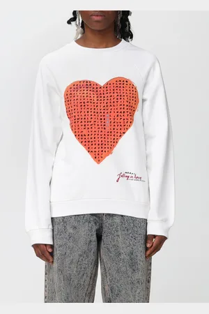 Marni Felpa in cotone con stampa cuore crucipuzzle