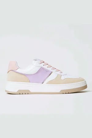 Twin-Set Sneakers in pelle con Oval T goffrato