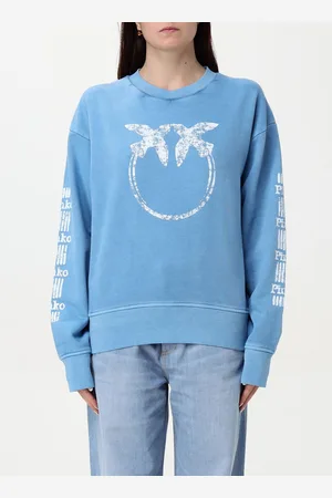Pinko Felpa a girocollo con logo Love Birds in cotone