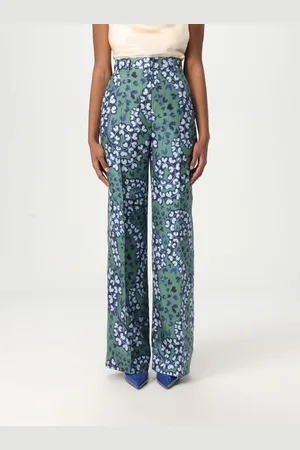 Lanvin Pantalone in seta con stampa floreale