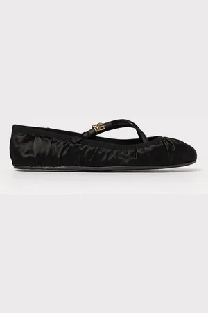 Dolce & Gabbana Ballerina Vally in raso drappeggiato