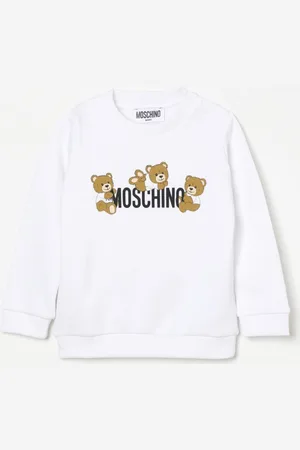 Moschino Felpa a girocollo con stampa Teddy