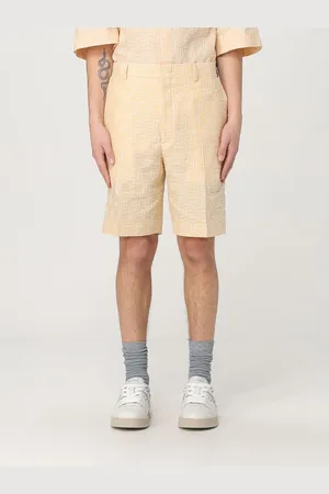 Fendi Pantaloncino in misto lino e cotone