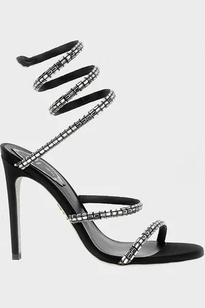 RENE CAOVILLA Sandalo Cleo in pelle con strass all over