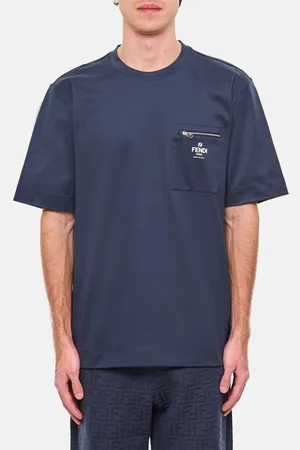Fendi T-shirt in cotone con mini logo