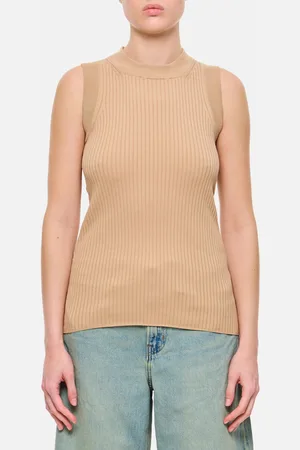 Sportmax Top dolcevita in maglia di cotone