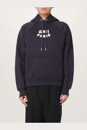 Ami Felpa con cappuccio in cotone con logo