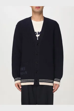 Ami Cardigan a v in lana vergine