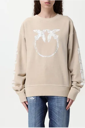 Pinko Felpa a girocollo con logo Love Birds in cotone