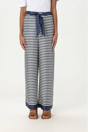 Max Mara Pantalone in seta a righe