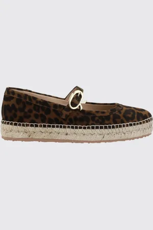 Gianvito Rossi Espadrillas Elda in camoscio stampa animalier