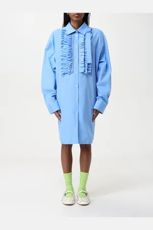 Msgm Abito chemisier in cotone a righe