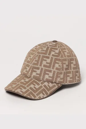 Fendi Cappello FF in denim di cotone jacquard