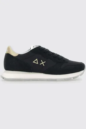sun68 Sneakers Ally Gold in camoscio e mesh